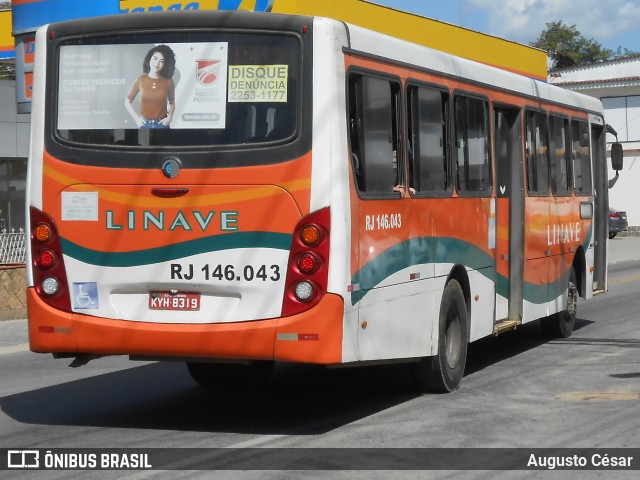 Linave Transportes RJ 146.043 na cidade de Miguel Pereira, Rio de Janeiro, Brasil, por Augusto César. Número da foto: #12434744.