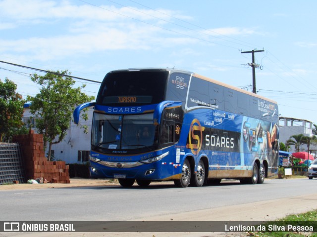 Soares Turismo e Fretamento 3520 na cidade de Maragogi, Alagoas, Brasil, por Lenilson da Silva Pessoa. Número da foto: #12435631.