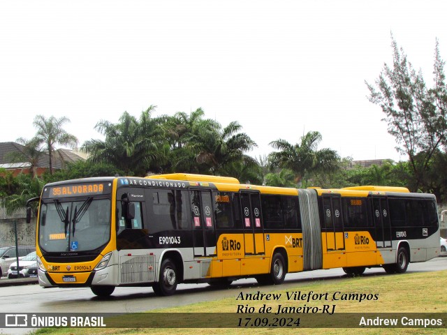 Mobi Rio E901043 na cidade de Rio de Janeiro, Rio de Janeiro, Brasil, por Andrew Campos. Número da foto: #12436137.