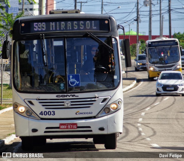 Empresa de Transportes Nossa Senhora da Conceição 4003 na cidade de Natal, Rio Grande do Norte, Brasil, por Davi Felipe. Número da foto: #12433444.