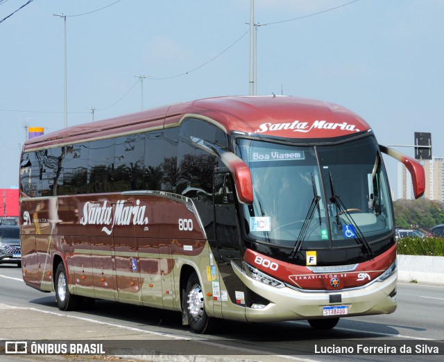 Santa Maria Fretamento e Turismo > Transportes Santa Maria(SP) 800 na cidade de São Paulo, São Paulo, Brasil, por Luciano Ferreira da Silva. Número da foto: #12435951.