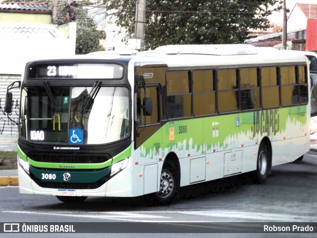 JTU - Jacareí Transporte Urbano 3080 na cidade de Jacareí, São Paulo, Brasil, por Robson Prado. Número da foto: #12436916.