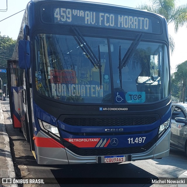 Viação Pirajuçara 11.497 na cidade de São Paulo, São Paulo, Brasil, por Michel Nowacki. Número da foto: #12439024.