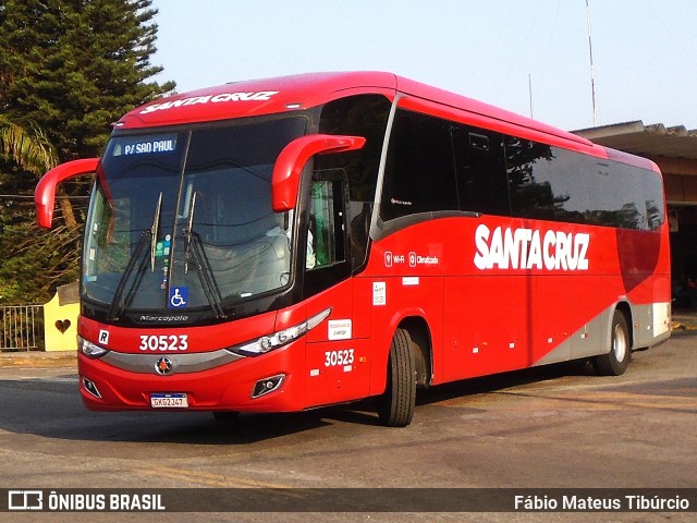 Viação Santa Cruz 30523 na cidade de Três Corações, Minas Gerais, Brasil, por Fábio Mateus Tibúrcio. Número da foto: #12438937.