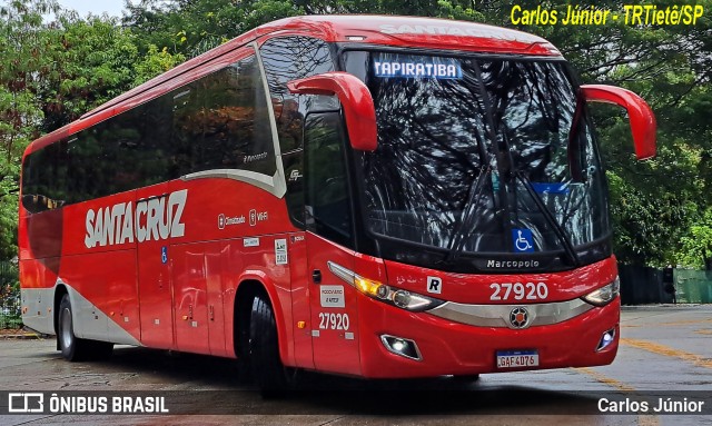 Viação Santa Cruz 27920 na cidade de São Paulo, São Paulo, Brasil, por Carlos Júnior. Número da foto: #12438576.