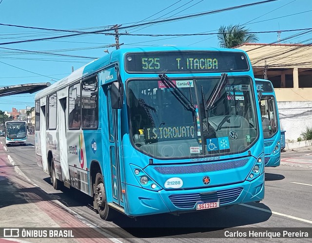 Santa Zita Transportes Coletivos 21288 na cidade de Vila Velha, Espírito Santo, Brasil, por Carlos Henrique Pereira. Número da foto: #12438143.
