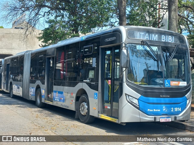 Sambaíba Transportes Urbanos 2 1814 na cidade de São Paulo, São Paulo, Brasil, por Matheus Neri dos Santos. Número da foto: #12439046.