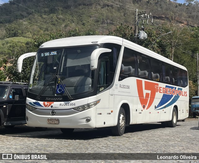 Viação Teresópolis RJ 203.056 na cidade de São José do Vale do Rio Preto, Rio de Janeiro, Brasil, por Leonardo Oliveira. Número da foto: #12437686.