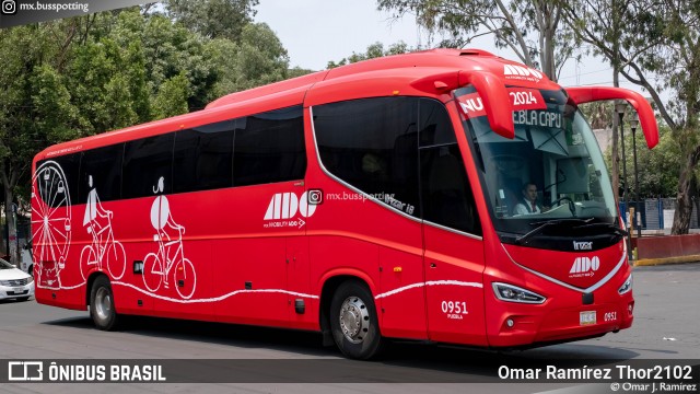 ADO - Autobuses de Oriente 0951 na cidade de Gustavo A. Madero, Ciudad de México, México, por Omar Ramírez Thor2102. Número da foto: #12437538.