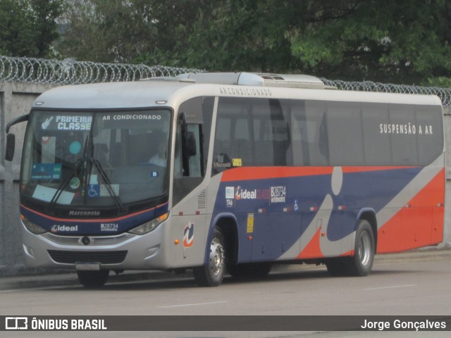 Viação Ideal B28734 na cidade de Rio de Janeiro, Rio de Janeiro, Brasil, por Jorge Gonçalves. Número da foto: #12437220.