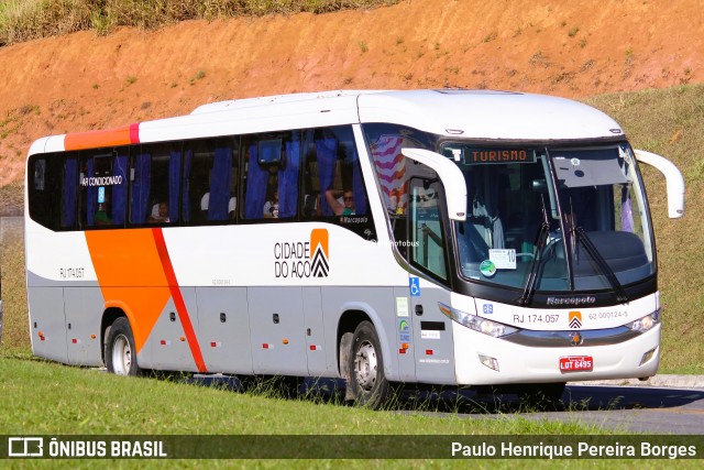 Viação Cidade do Aço RJ 174.057 na cidade de Aparecida, São Paulo, Brasil, por Paulo Henrique Pereira Borges. Número da foto: #12440025.
