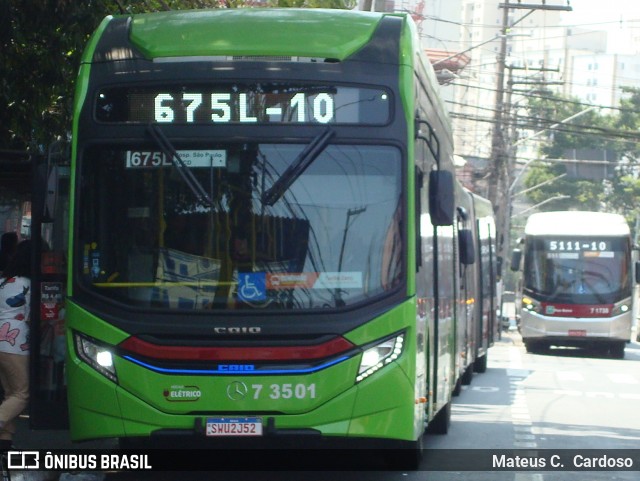 Viação Metrópole Paulista - Zona Sul 7 3501 na cidade de São Paulo, São Paulo, Brasil, por Mateus C.  Cardoso. Número da foto: #12441159.