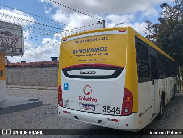 Coletivo Transportes 3545 na cidade de Caruaru, Pernambuco, Brasil, por Vinicius Palone. Número da foto: #12439794.