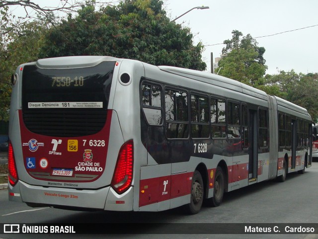 Viação Gatusa Transportes Urbanos 7 6328 na cidade de São Paulo, São Paulo, Brasil, por Mateus C.  Cardoso. Número da foto: #12441196.