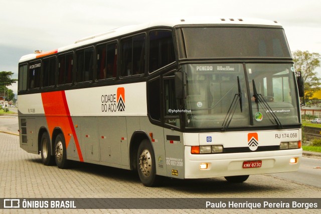Viação Cidade do Aço RJ 174.058 na cidade de Resende, Rio de Janeiro, Brasil, por Paulo Henrique Pereira Borges. Número da foto: #12440027.