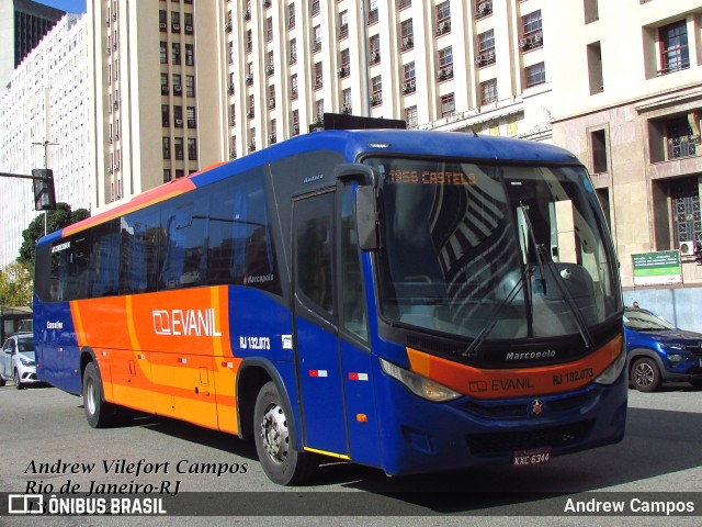 Evanil Transportes e Turismo RJ 132.073 na cidade de Rio de Janeiro, Rio de Janeiro, Brasil, por Andrew Campos. Número da foto: #12439837.