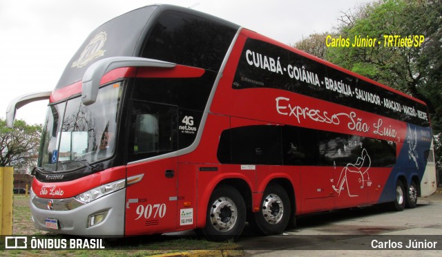 Expresso São Luiz 9070 na cidade de São Paulo, São Paulo, Brasil, por Carlos Júnior. Número da foto: #12441597.