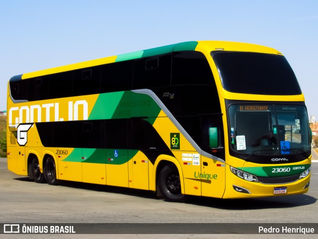 Empresa Gontijo de Transportes 23060 na cidade de Nova Serrana, Minas Gerais, Brasil, por Pedro Henrique. Número da foto: #12442151.