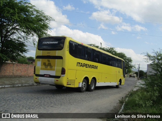 Viação Itapemirim 5707 na cidade de Caruaru, Pernambuco, Brasil, por Lenilson da Silva Pessoa. Número da foto: #12442590.