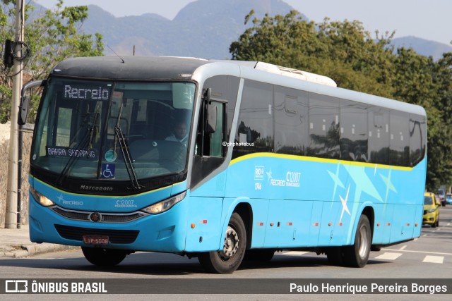 Expresso Recreio C12007 na cidade de Rio de Janeiro, Rio de Janeiro, Brasil, por Paulo Henrique Pereira Borges. Número da foto: #12443113.