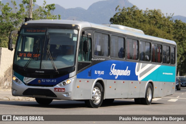 Auto Ônibus Fagundes RJ 101.412 na cidade de Rio de Janeiro, Rio de Janeiro, Brasil, por Paulo Henrique Pereira Borges. Número da foto: #12443109.