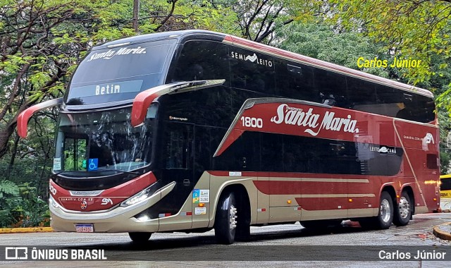 Santa Maria Fretamento e Turismo > Transportes Santa Maria(SP) 1800 na cidade de São Paulo, São Paulo, Brasil, por Carlos Júnior. Número da foto: #12442602.