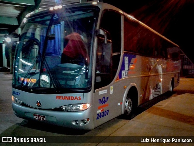 Reunidas Transportes Coletivos 24207 na cidade de Chapecó, Santa Catarina, Brasil, por Luiz Henrique Panisson. Número da foto: #12443304.