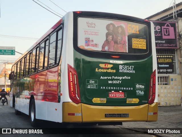 Viação Nossa Senhora de Lourdes B58147 na cidade de Rio de Janeiro, Rio de Janeiro, Brasil, por Mr3DZY Photos. Número da foto: #12443056.