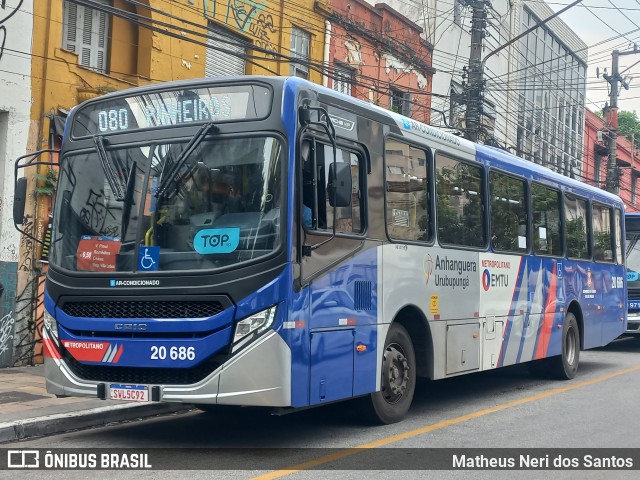 Auto Viação Urubupungá 20.686 na cidade de São Paulo, São Paulo, Brasil, por Matheus Neri dos Santos. Número da foto: #12442813.