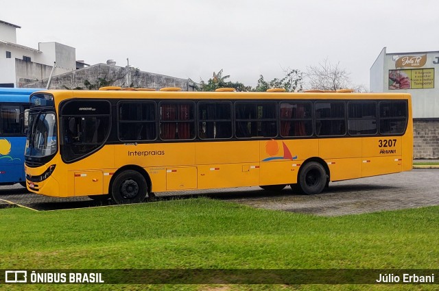 Viação Praiana 3207 na cidade de Itajaí, Santa Catarina, Brasil, por Júlio Erbani. Número da foto: #12444836.