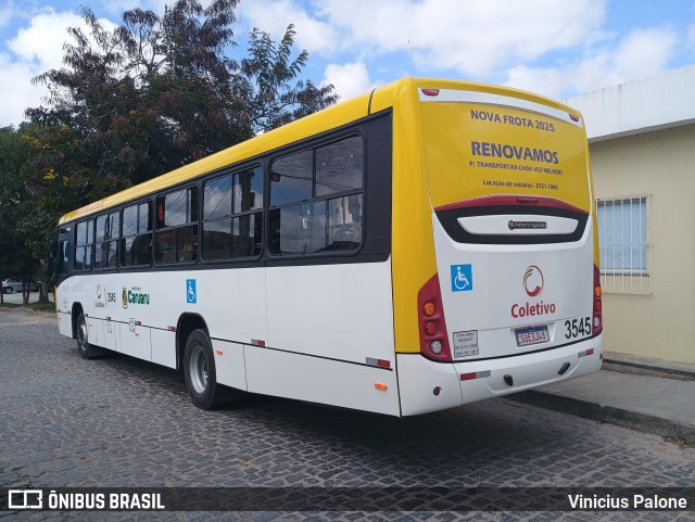 Coletivo Transportes 3545 na cidade de Caruaru, Pernambuco, Brasil, por Vinicius Palone. Número da foto: #12443029.