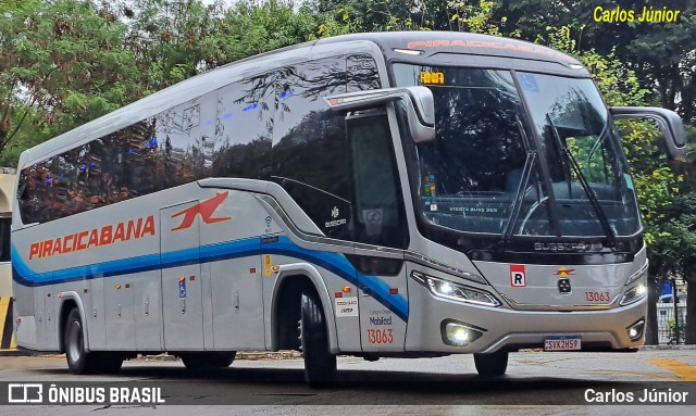 Viação Piracicabana 13063 na cidade de São Paulo, São Paulo, Brasil, por Carlos Júnior. Número da foto: #12442630.