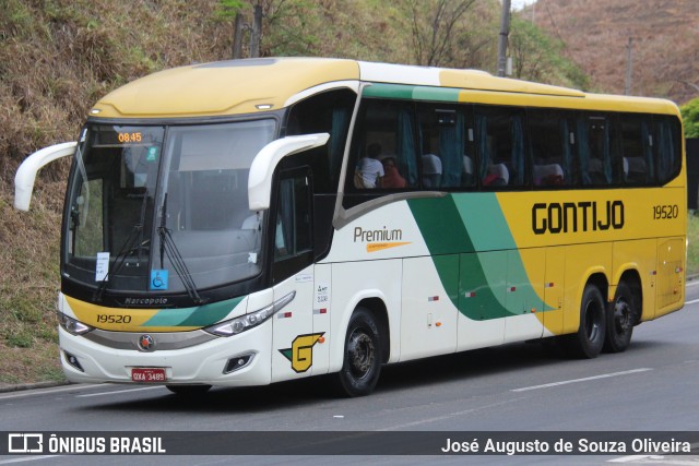 Empresa Gontijo de Transportes 19520 na cidade de Piraí, Rio de Janeiro, Brasil, por José Augusto de Souza Oliveira. Número da foto: #12444832.