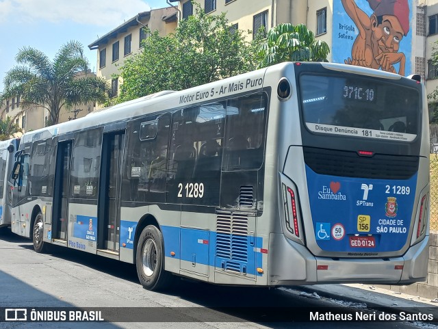 Sambaíba Transportes Urbanos 2 1289 na cidade de São Paulo, São Paulo, Brasil, por Matheus Neri dos Santos. Número da foto: #12442806.