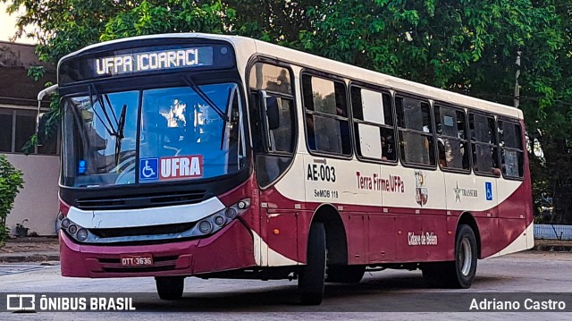 Transurb AE-003 na cidade de Belém, Pará, Brasil, por Adriano Castro. Número da foto: #12444896.