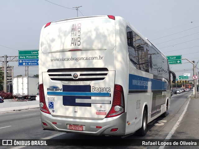 Auto Viação Bragança 18036 na cidade de São Paulo, São Paulo, Brasil, por Rafael Lopes de Oliveira. Número da foto: #12442743.