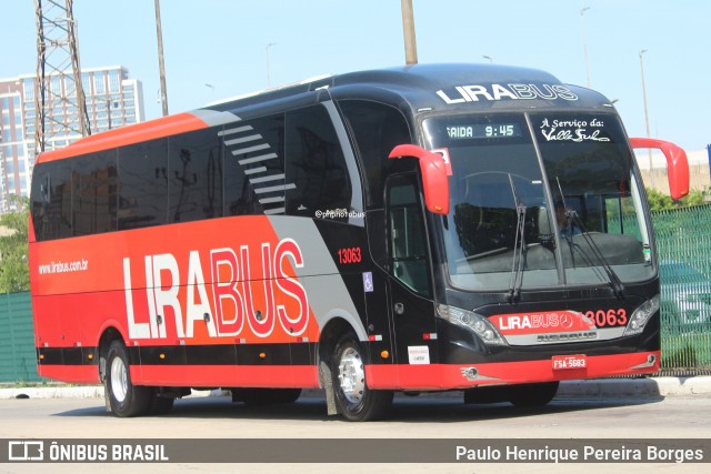 Lirabus 13063 na cidade de São Paulo, São Paulo, Brasil, por Paulo Henrique Pereira Borges. Número da foto: #12444370.