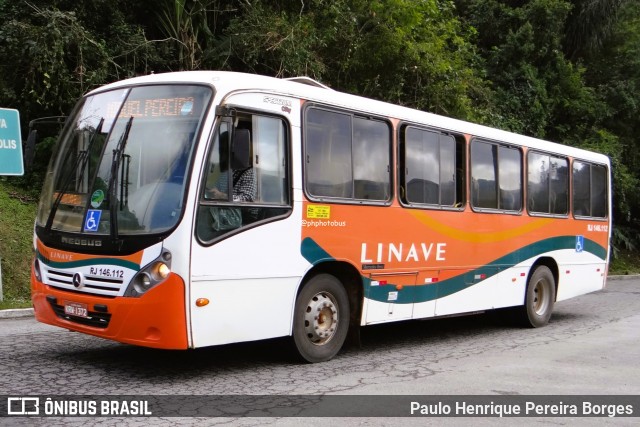Linave Transportes RJ 146.112 na cidade de Petrópolis, Rio de Janeiro, Brasil, por Paulo Henrique Pereira Borges. Número da foto: #12446207.