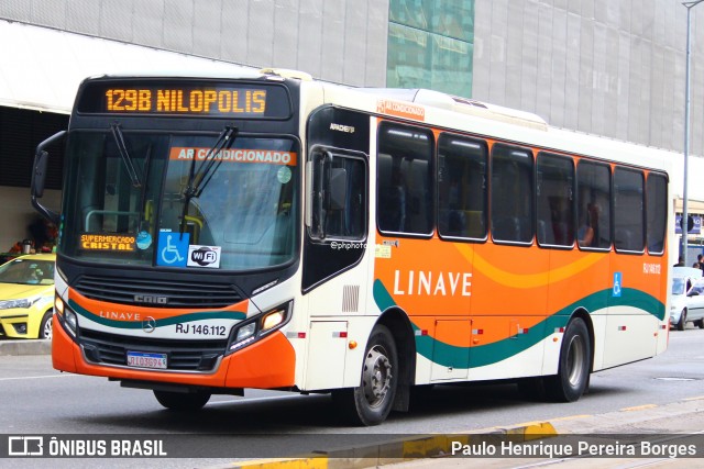 Linave Transportes RJ 146.112 na cidade de Rio de Janeiro, Rio de Janeiro, Brasil, por Paulo Henrique Pereira Borges. Número da foto: #12446215.