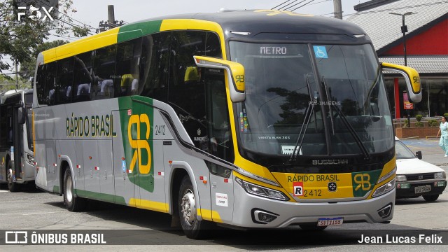 Viação Rápido Brasil 2412 na cidade de São Paulo, São Paulo, Brasil, por Jean Lucas Felix. Número da foto: #12447670.
