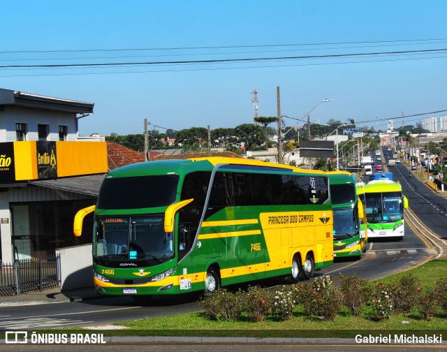 Expresso Princesa dos Campos 7466 na cidade de Ponta Grossa, Paraná, Brasil, por Gabriel Michalski. Número da foto: #12447978.