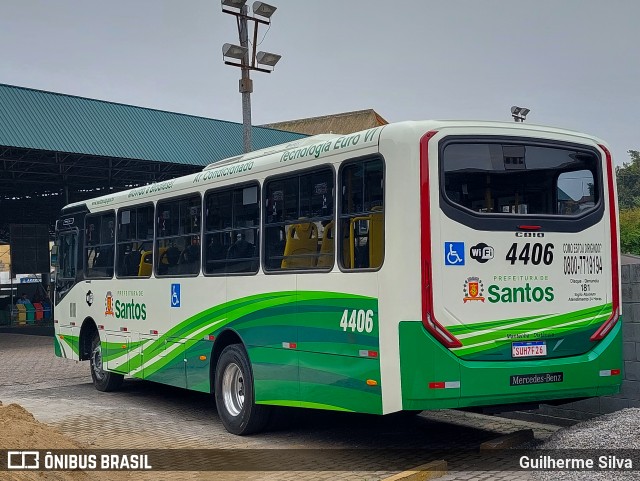 Viação Piracicabana Santos 4406 na cidade de Santos, São Paulo, Brasil, por Guilherme Silva. Número da foto: #12445621.