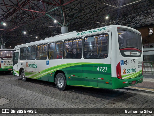 Viação Piracicabana Santos 4721 na cidade de Santos, São Paulo, Brasil, por Guilherme Silva. Número da foto: #12445639.
