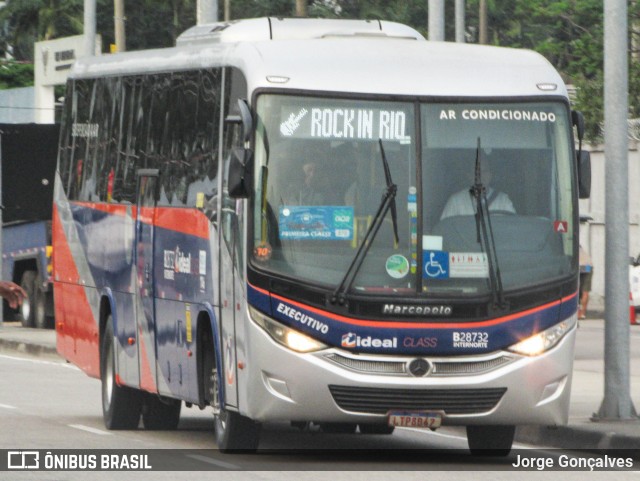 Viação Ideal B28732 na cidade de Rio de Janeiro, Rio de Janeiro, Brasil, por Jorge Gonçalves. Número da foto: #12445833.