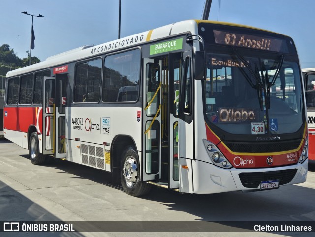 Auto Viação Alpha A48073 na cidade de Duque de Caxias, Rio de Janeiro, Brasil, por Cleiton Linhares. Número da foto: #12445590.