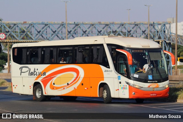 Viação Platina 2800 na cidade de Uberlândia, Minas Gerais, Brasil, por Matheus Souza. Número da foto: #12447955.