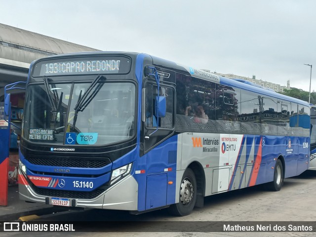 Viação Miracatiba 15.1140 na cidade de São Paulo, São Paulo, Brasil, por Matheus Neri dos Santos. Número da foto: #12446151.