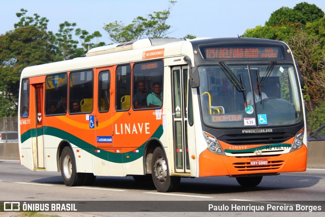 Linave Transportes RJ 146.117 na cidade de Nova Iguaçu, Rio de Janeiro, Brasil, por Paulo Henrique Pereira Borges. Número da foto: #12446234.
