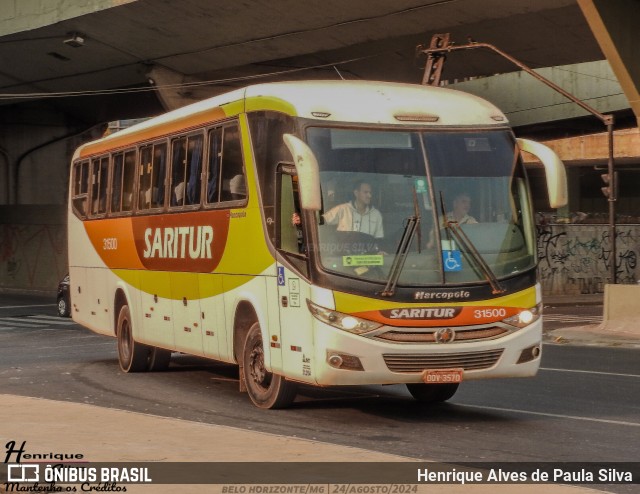 Saritur - Santa Rita Transporte Urbano e Rodoviário 31500 na cidade de Belo Horizonte, Minas Gerais, Brasil, por Henrique Alves de Paula Silva. Número da foto: #12380934.