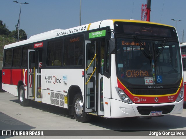 Auto Viação Alpha A48073 na cidade de Duque de Caxias, Rio de Janeiro, Brasil, por Jorge Gonçalves. Número da foto: #12378713.